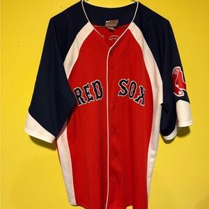 Majestic #2 Ellsbury Red and Navy Baseball Jersey L